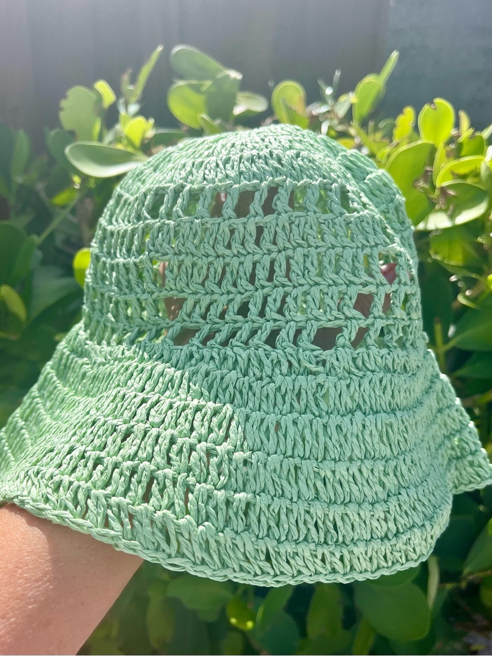 Lucky Brand Crochet Bucket Hat -Green